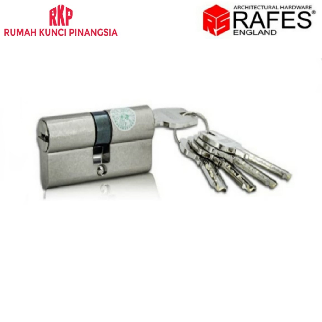DOOR CYLINDER LOCK KUNCI SILINDER PINTU KUNCI-KUNCI 6.2 CM SILVER RAFES // SL 6428
