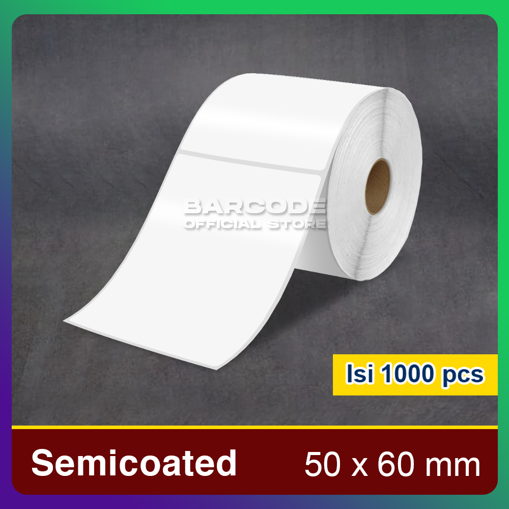 

Label Barcode Semicoated 50x60mm / 50x60 / 50 x 60 mm Stiker 1 Line