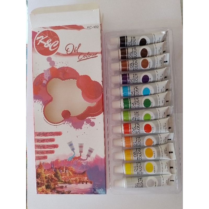 

Cat Minyak/Oil Colour Merk K&C 12 Warna