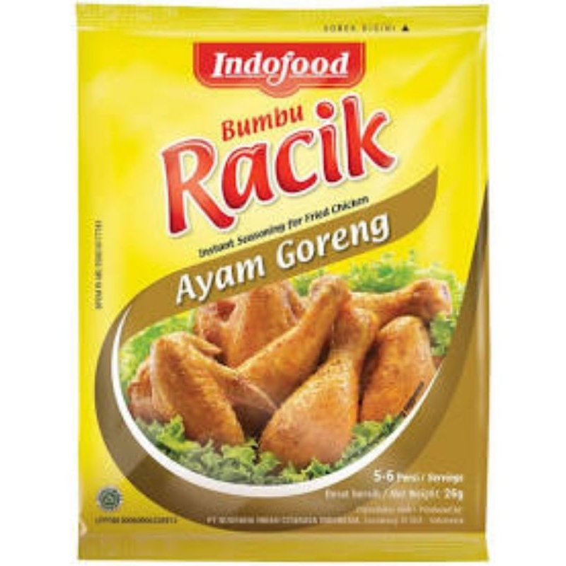 

Bumbu racik Indofood Rp.2000 ready ayam, ikan, tempe goreng