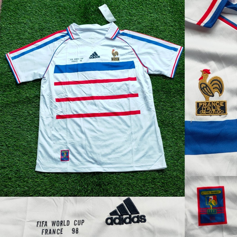 JERSEY BOLA RETRO PRANCIS AWAY WORLD CUP CHAMPIONS 98 GRADE ORI IMPORT