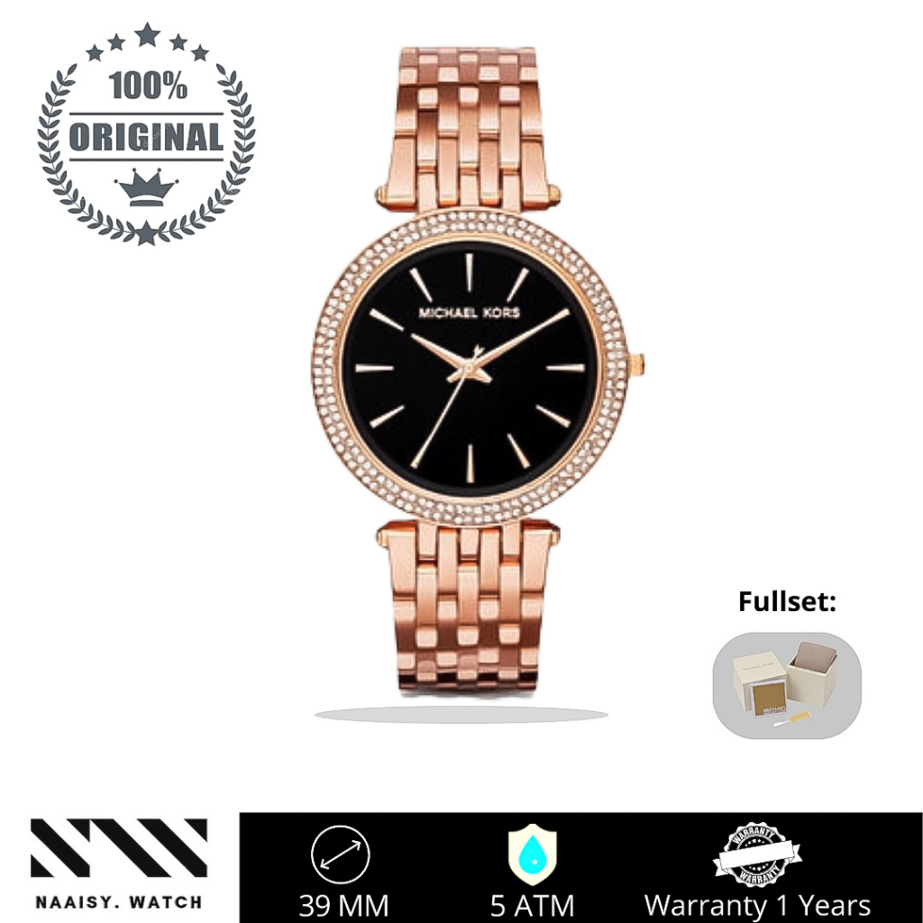 Jam Tangan Michael Kors Wanita Original MK3402 39mm Fullset Original Jam Tangan Michael Kors
