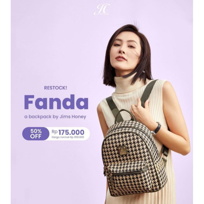 FANDA BACKPACK JIMS HONEY | JIMS HONEY | TAS GENDONG WANITA | TAS RANSEL WANITA | TAS GENDONG KECIL