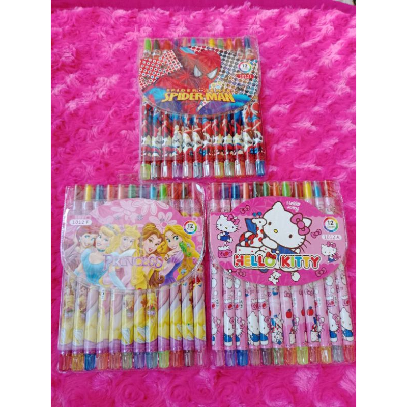 

crayon putar isi 12 motif karakter