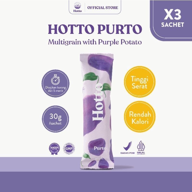 

HOTTO PURTO MULTIGRAIN WITH PURPLE POTATO 3 Sachet