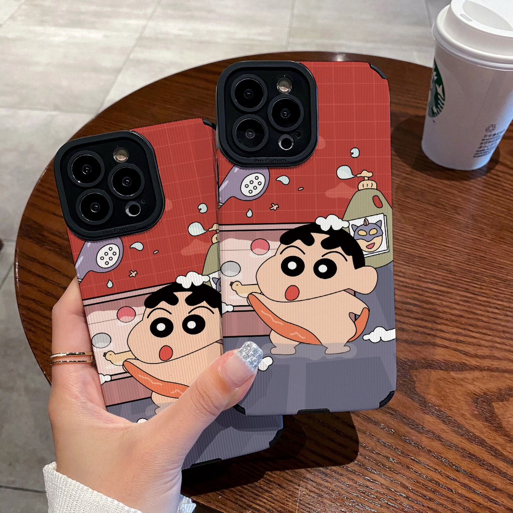 Casing Soft Case Sinchan for Iphone 11 12 13 14 15 16 Pro Max Plus