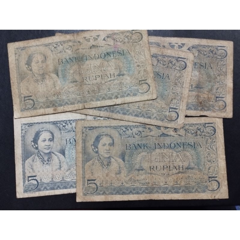 UANG KUNO 5 RUPIAH KARTINI TAHUN 1952