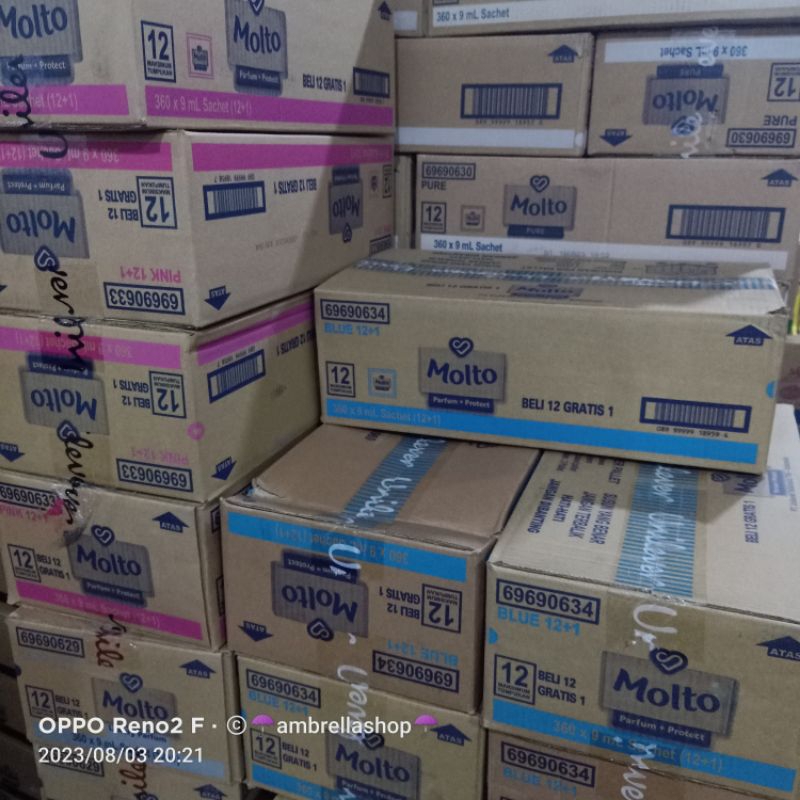 1 Dus Molto pewangi pakaian renceng 500