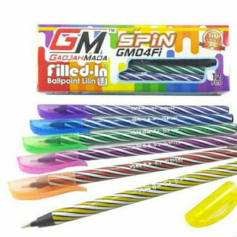 

bolpen spin GM warna warni