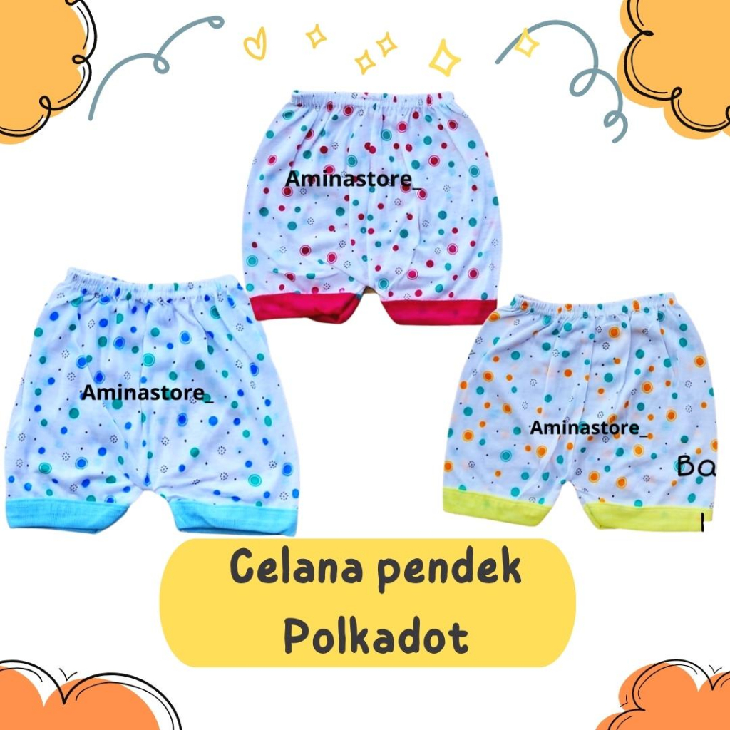 celana pendek  bayi polkadot celana bayi laki laki celana bayi perempuan
