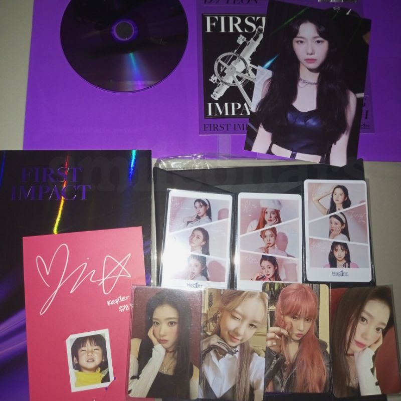 Kep1er first impact album and cgv photocard