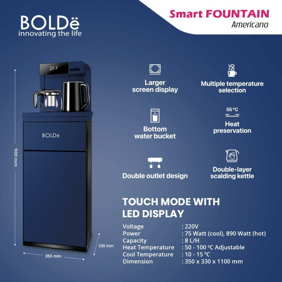 NEW PRODUK BOLDE SMART DISPENSER FOUNTAIN AMERICANO
