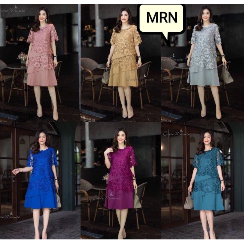 Dress Brukat premium import Bangkok/Dress wanita import