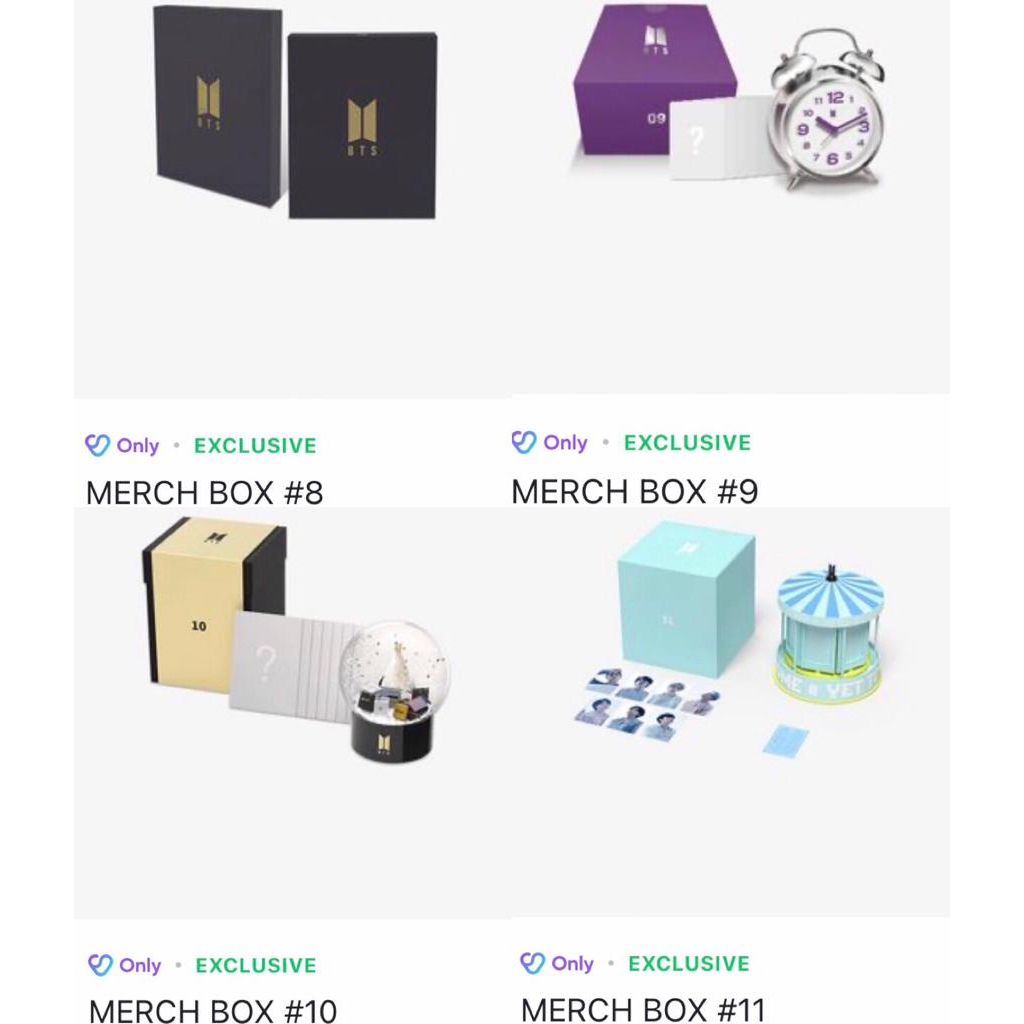 [SHARING] BTS ARMY Membership : Merch Pack Merch Box #8 Merch Box #9 Merch Box #10 Merch Box #11 Mer