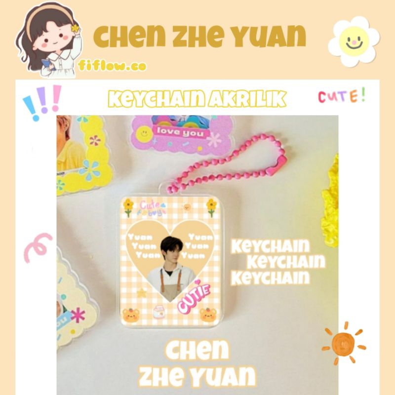 Gantungan kunci Chen Zhe Yuan/Drama Hidden love Duan Jiaxu