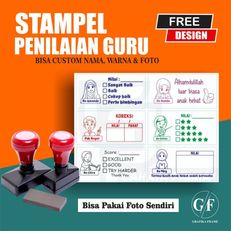 

stempel nilai guru / penilaian / koreksi / checked / reward