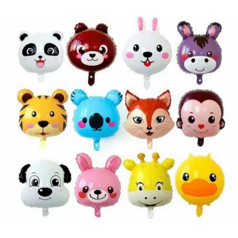 KEPALA ANIMAL ( BALON GAS /FOIL/TERBANG/KARAKTER)