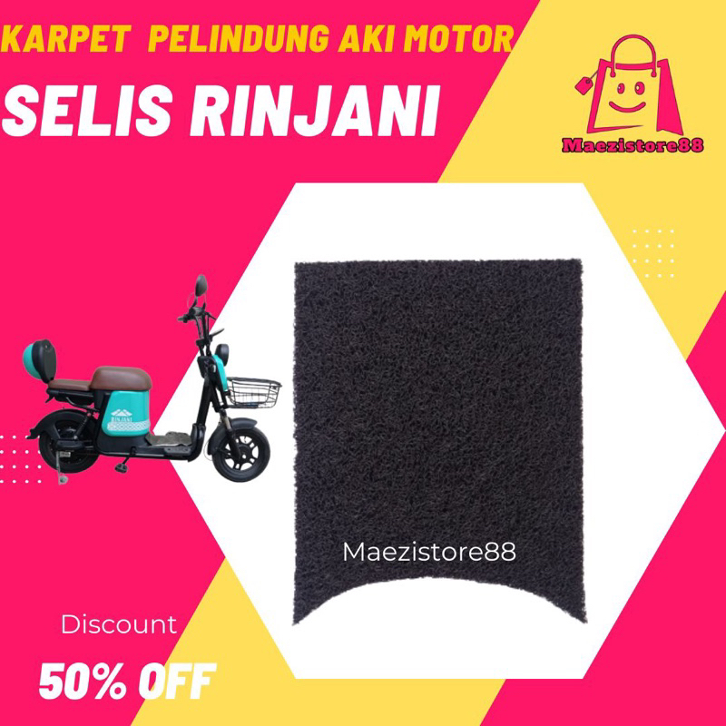 Karpet sepeda motor listrik alas kaki karpet mie bihun empuk murah Selis Rinjani