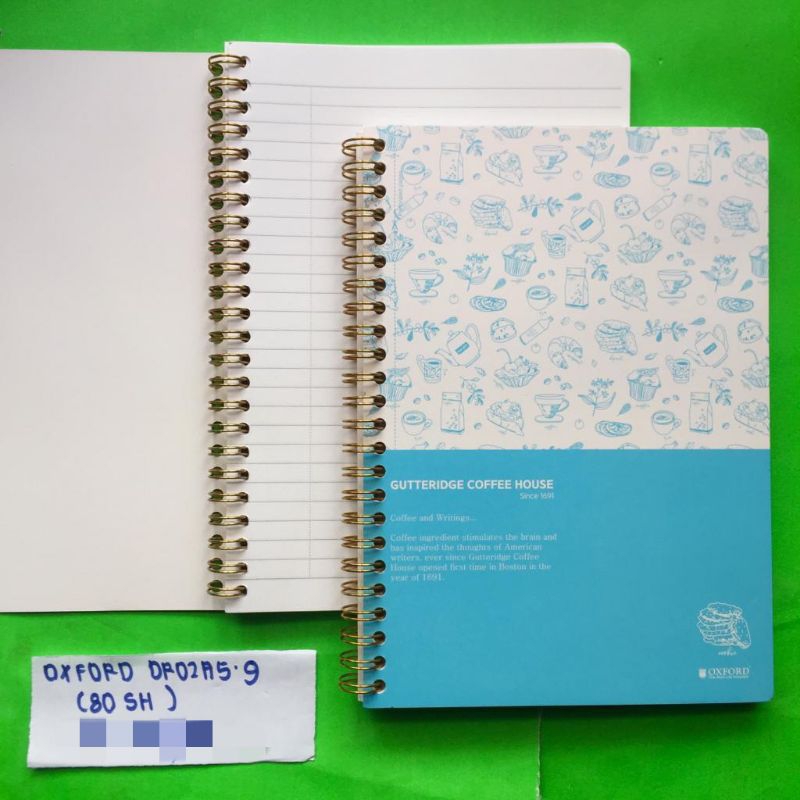 

OXFORD NOTEBOOK SPIRAL DR02A5-9/80 LEMBAR/UK 20X14.9CM A5
