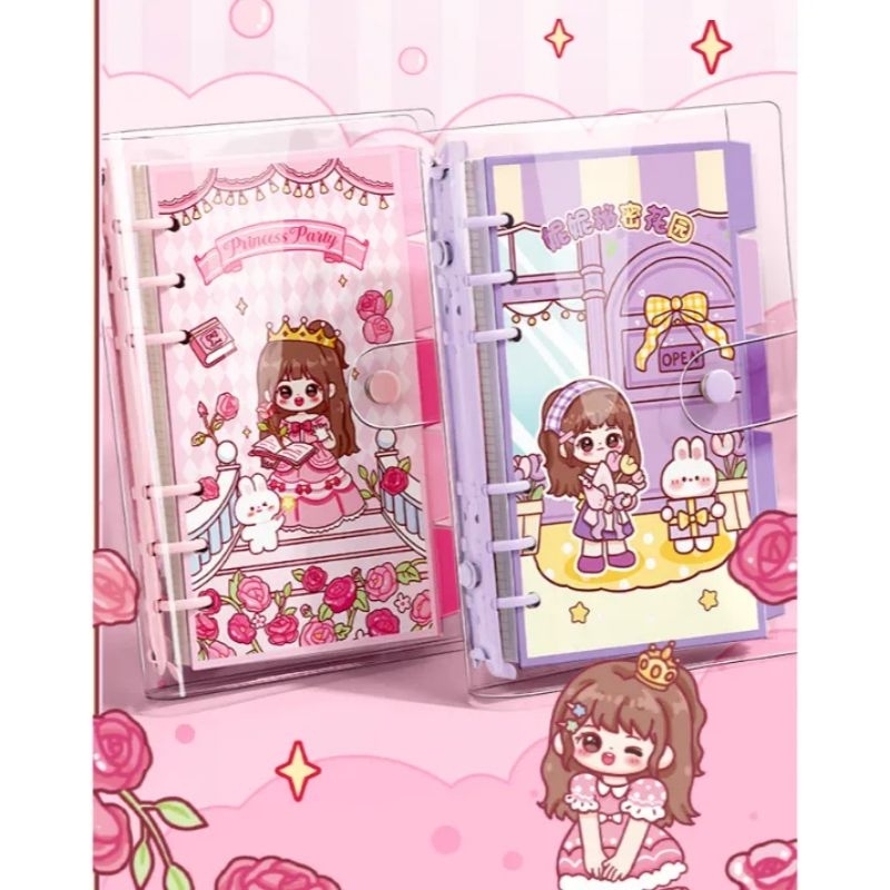 

[FUN] Zumoo Buku Binder Set PVC A6 full colour / paper planner dengan loose leaf warna grid