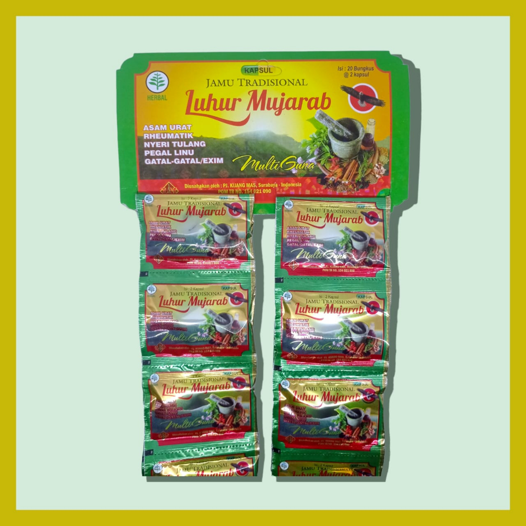 Jamu Tradisional Luhur Mujarab Multiguna Kapsul, Kapsul Luhur Mujarab, Obat Luhur Mujarab Kapsul, As