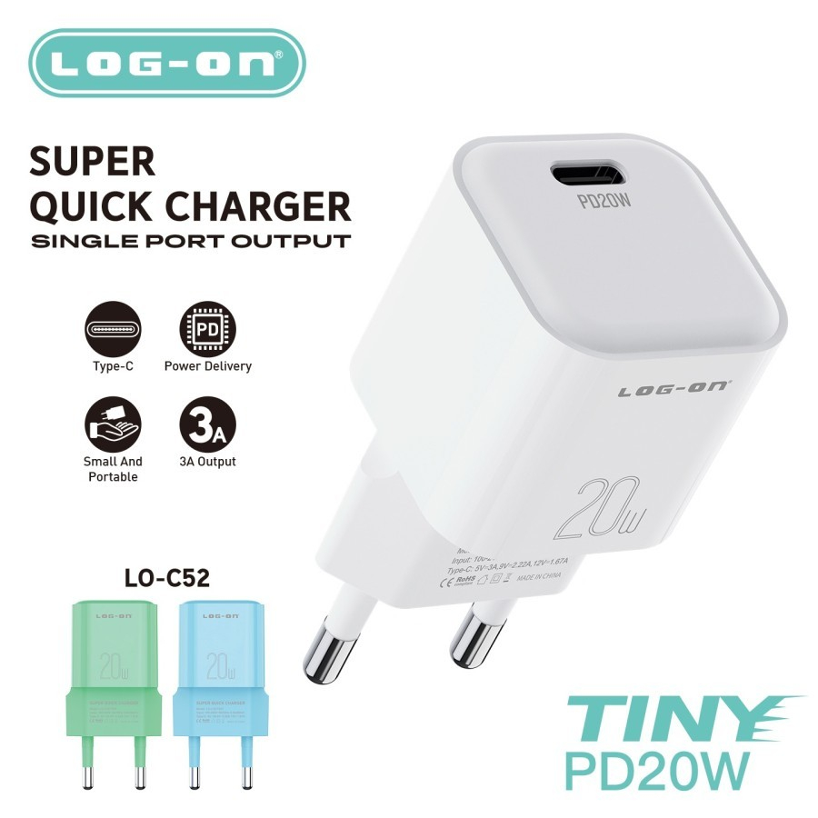 BATOK LOG ON TINY LO-C52 PD 20W / BATOK CHARGER