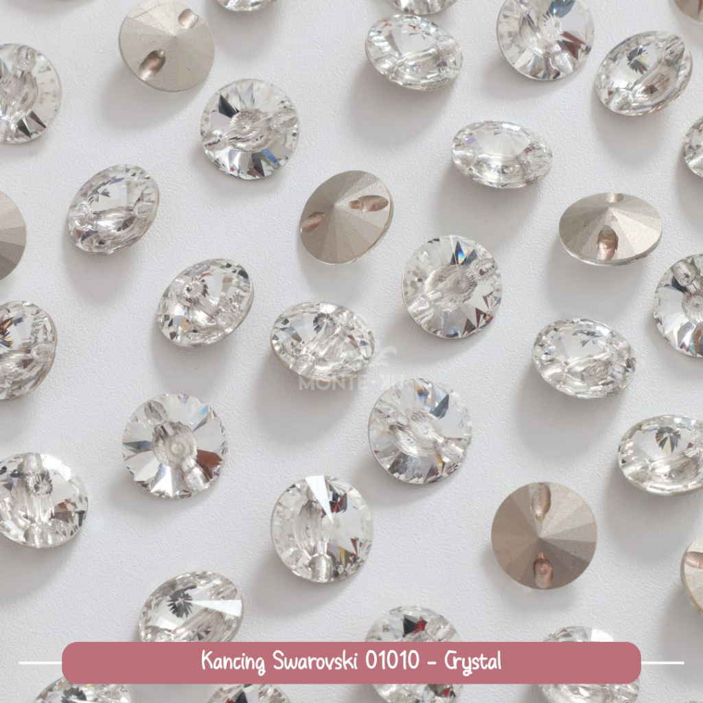 RST Kancing Kristal Swarovski 01010 12mm Original Kancing Permata Diamond Crystal Premium Swarovski
