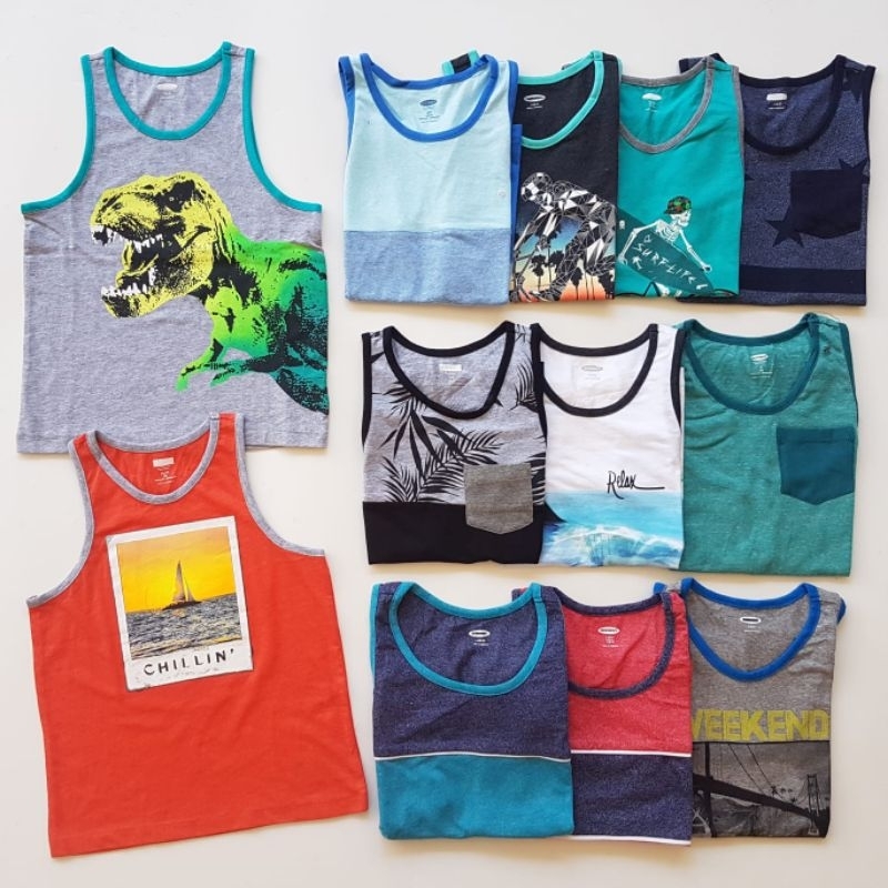 Tanktop / Singlet Anak Laki-laki Umur 5 7 8 12 16 18 Tahun tahun A973