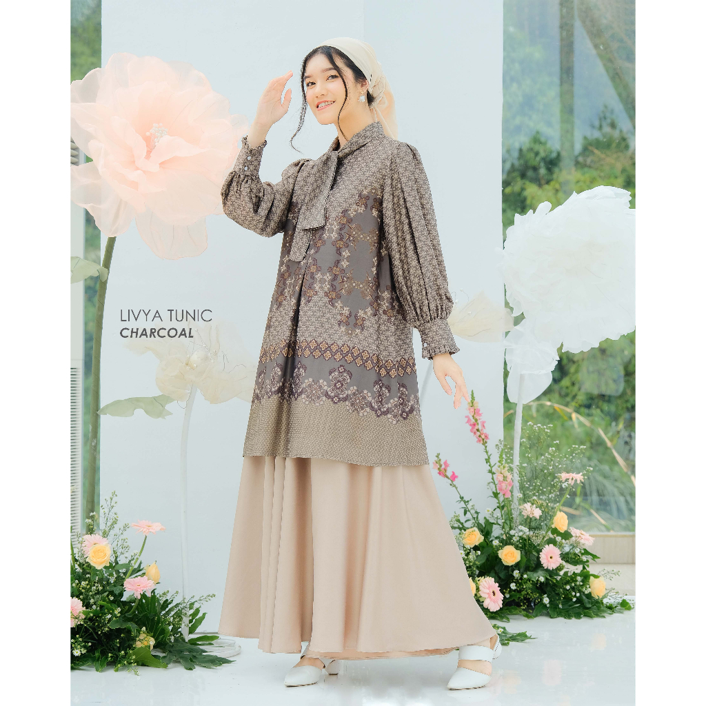 Mayoutfit Elysian Set Series Charcoal | Sarimbit Lebaran Baju Muslim Raya Keluarga-3
