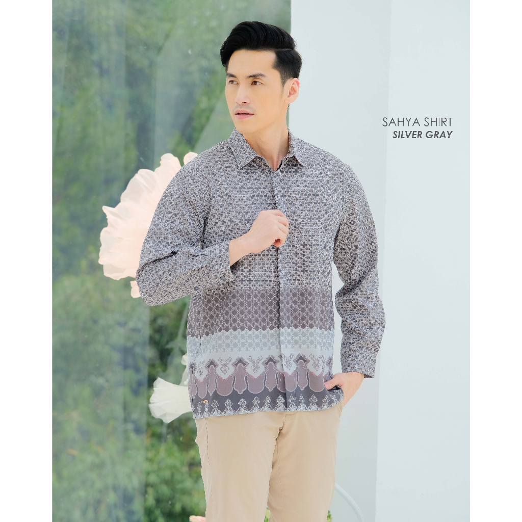 Mayoutfit Peony Set Series Silver Gray | Sarimbit Lebaran Baju Muslim Raya Keluarga-Sahya SilverGray