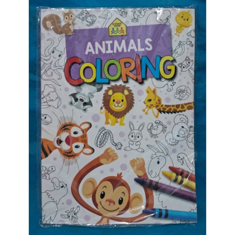 School Zone : Animals Coloring ( Buku Impor )