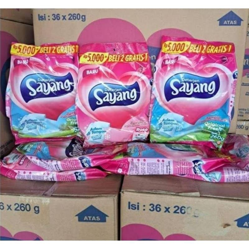 Sayang deterjen 260 gram / sayang deterjen / deterjen sayang / deterjen murah