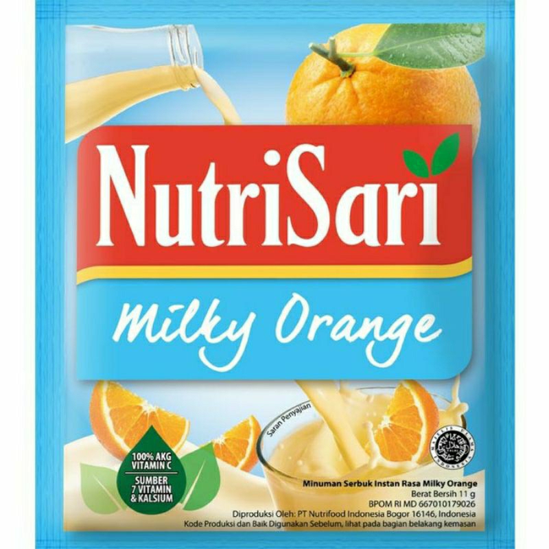 

Nutrifood Nutrisari milky orange 1 renceng / 10 pcs