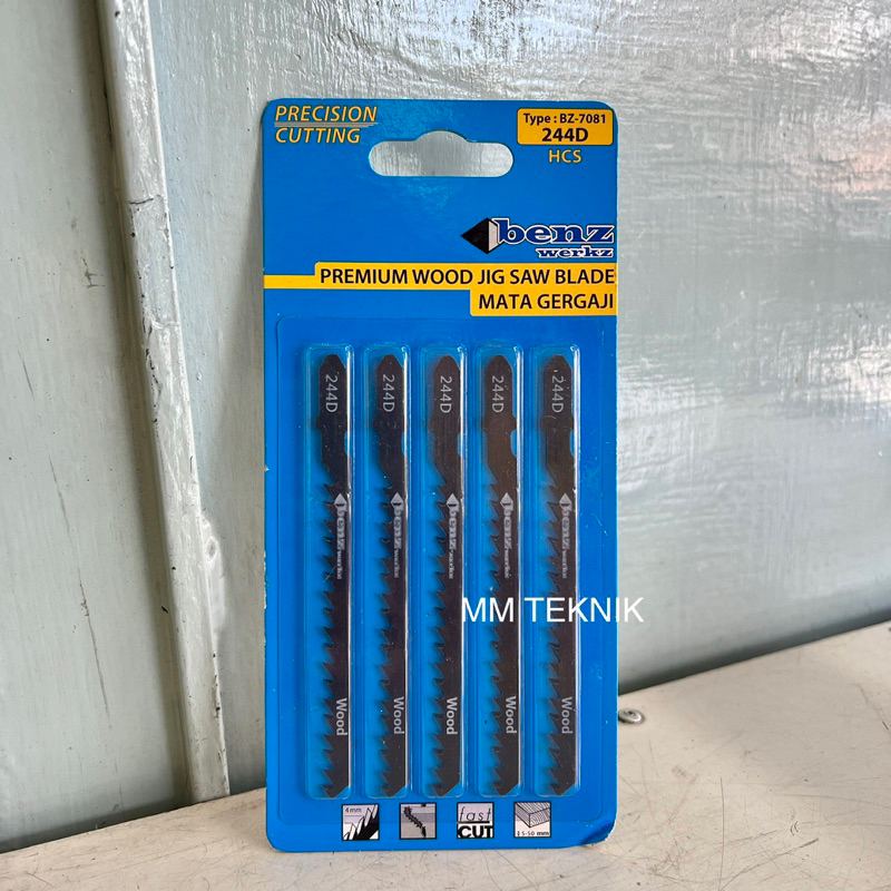 5 Pcs Mata Jig Saw 244D Benz Mata Gergaji Triplek Benz