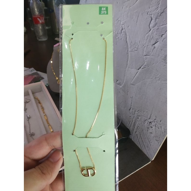 Kalung rantai italy santa CD Emas Asli 8K