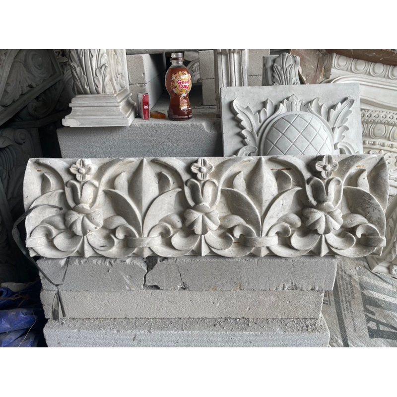 ornamen ukiran bunga tempelan lisplang rumah