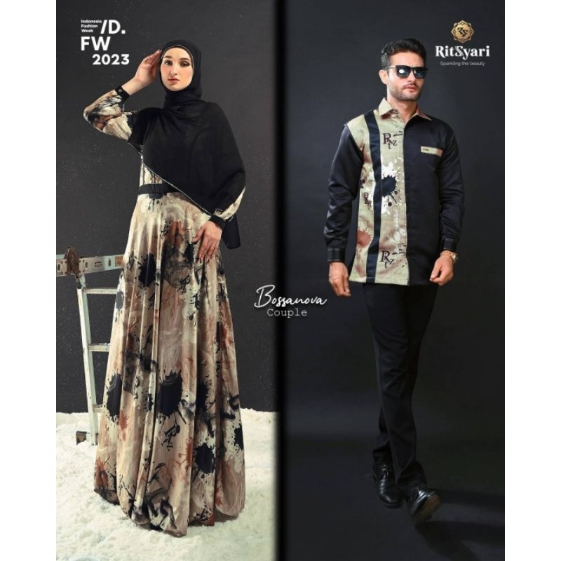 [RITZ SYAR'I] GAMIS SYARI / DRESS SET MEWAH ORIGINAL KOLEKSI TERBARU " BOSSANOVA 1064° C" By Ritz Sy