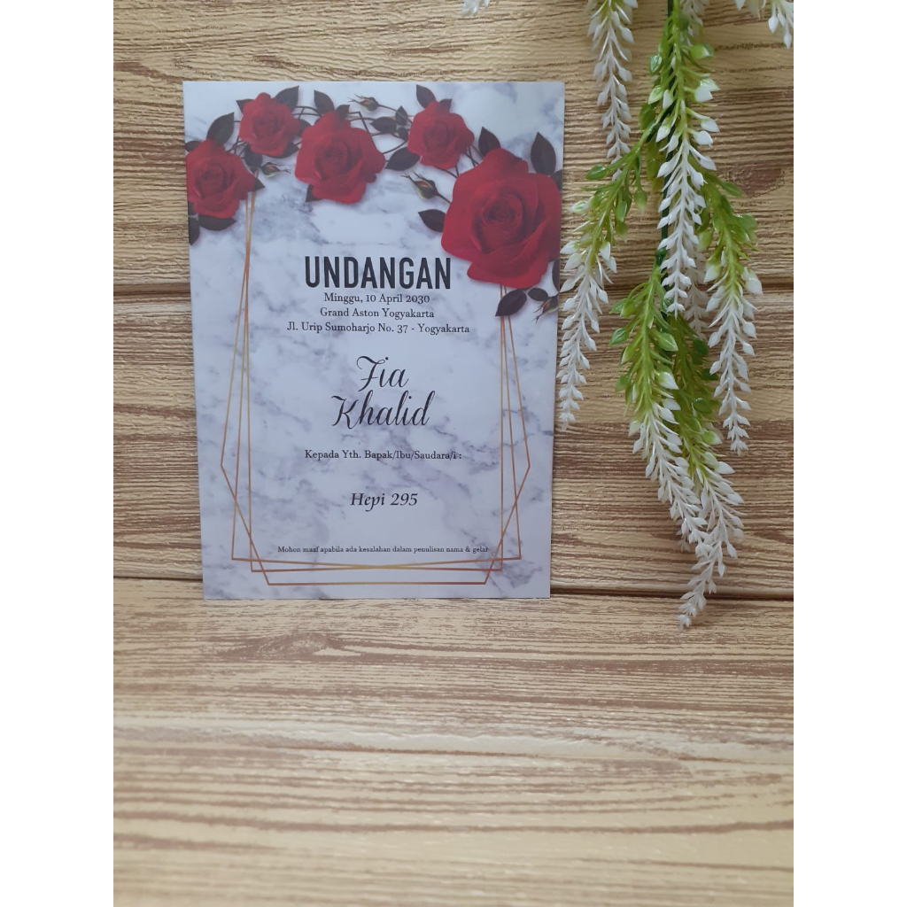 Blangko Undangan Hepi 295 Murah