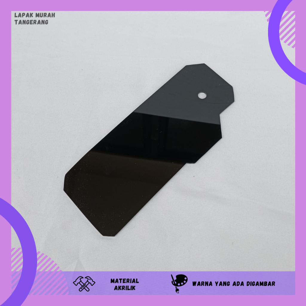 MUDFLAP AKRILIK R15 V3 ( SEPASANG 2PCS ) PENAHAN LUMPUR R15 V3 AKRILIK HITAM SMOKE