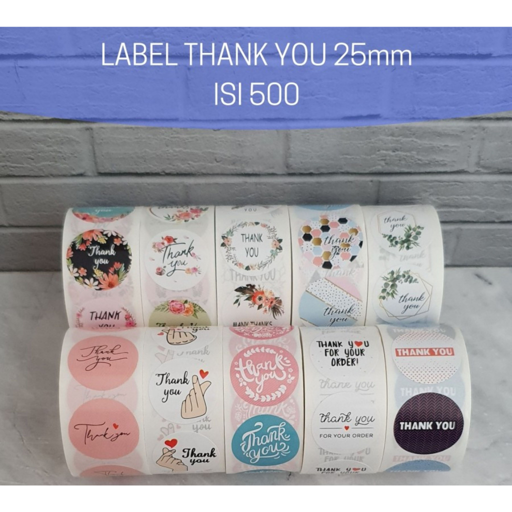 

Stiker Label Thank You 25mm Sticker Label Carakter