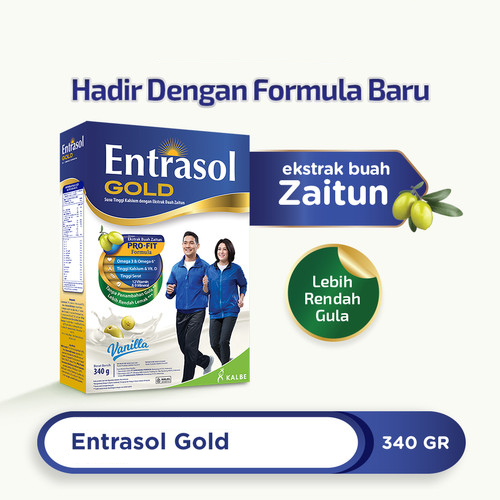 

Entrasol Gold 340g - Susu Tinggi Kalsium Rendah Gula