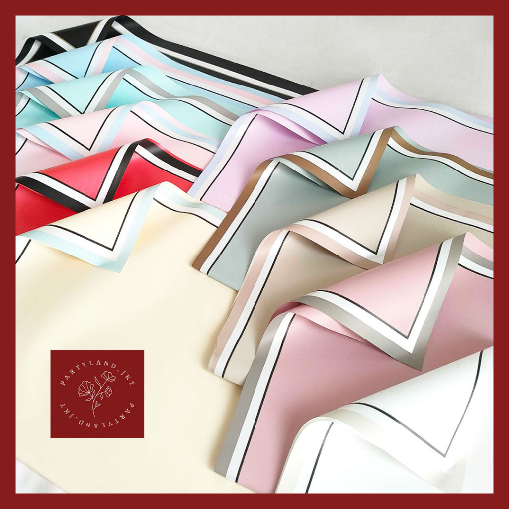 

Flower Wrapping Double Frame Cellophane Waterproof Kertas Buket Bunga Florsit Wrap