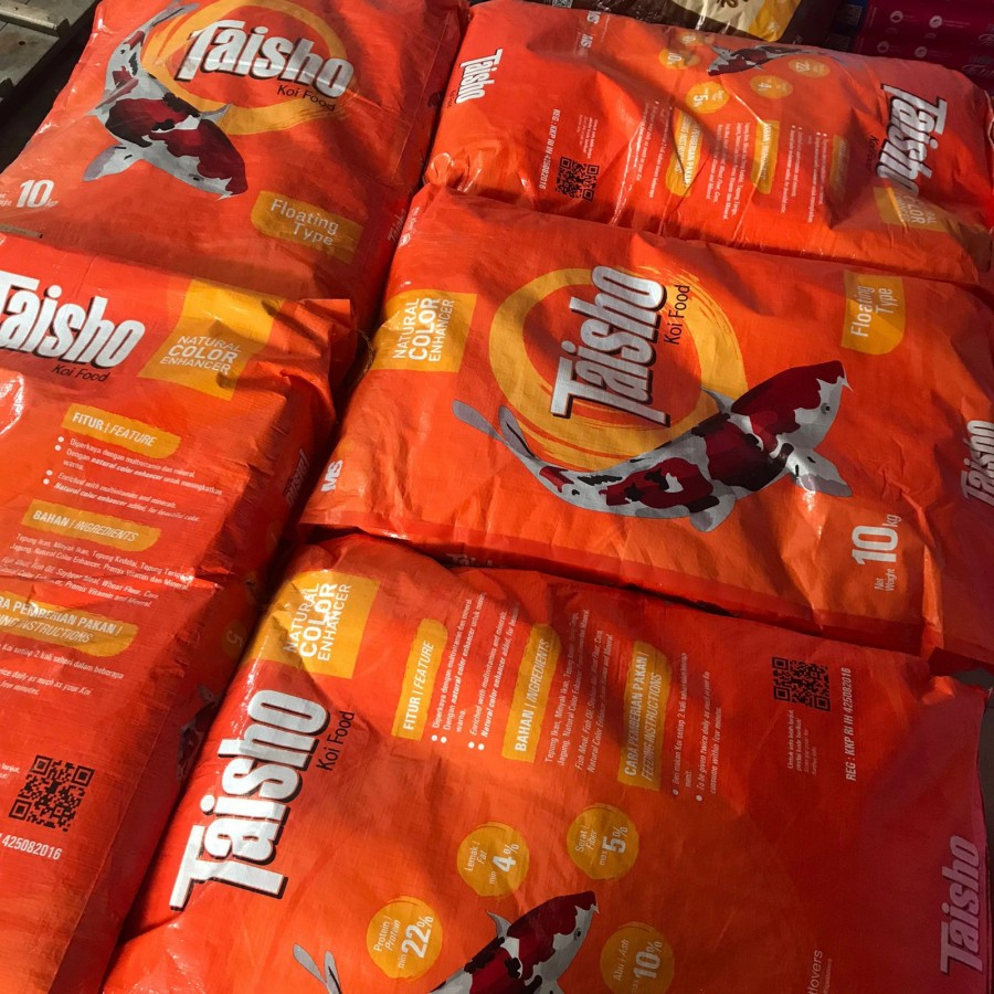 Pelet Ikan Hias taiso 5 mm 10 kg Taisho Merah makanan ikan koi 10 kg 5 mm