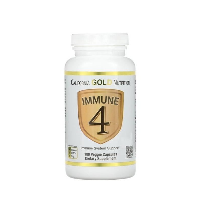 California Gold Nutrition Immune 4 Immune System Support 180 Veggie Capsules