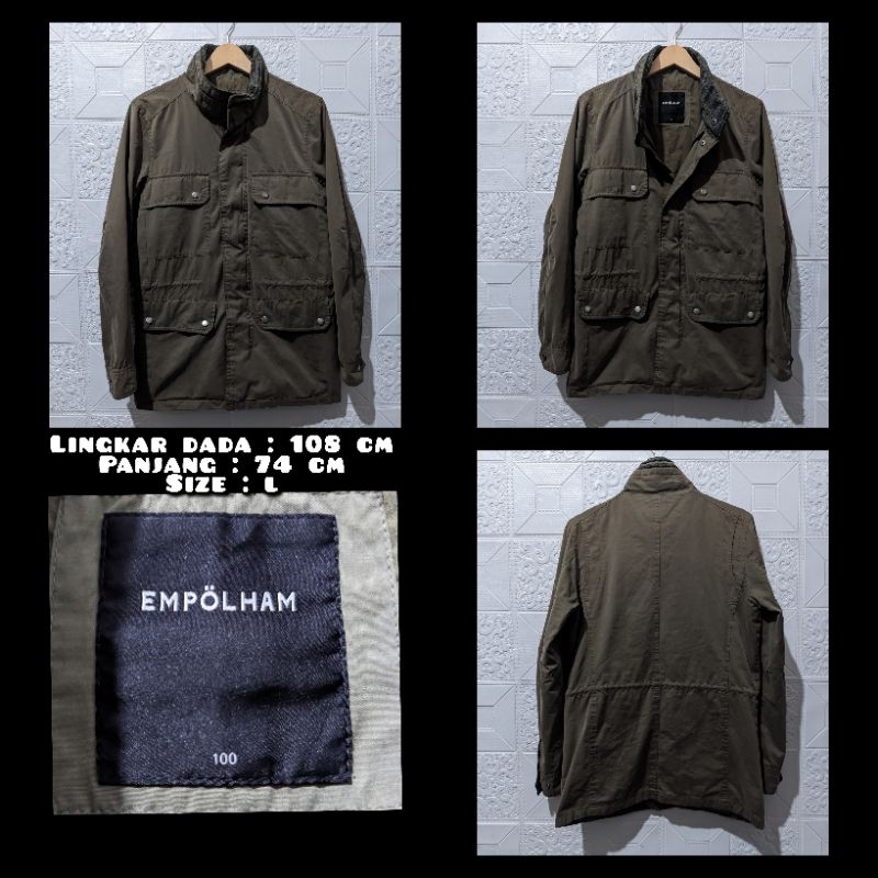 Jaket Parka Army M65 Warna Hijau Army Second Original.