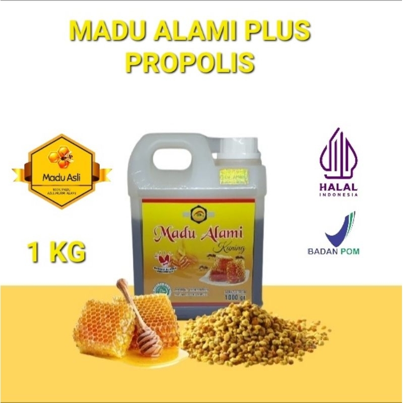 

MADU ALAMI PLUS PROPOLIS 100%ASLI MADU ALAMI KUNING MADU MULTIFORA MADU HUTAN Madu murni madu akasia madu sialang