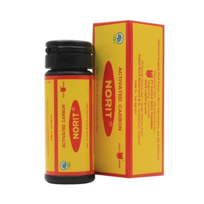 Norit tablet isi 40 | Norit Karbon Aktif | Norit Obat Diare | Norit Obat Diare Hitam
