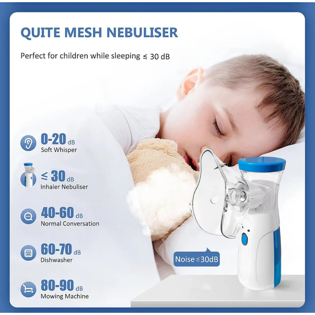 Nebulizer Alat Terapi Pernafasan Uap Sesak Nafas Pilek untuk Bayi dan Dewasa