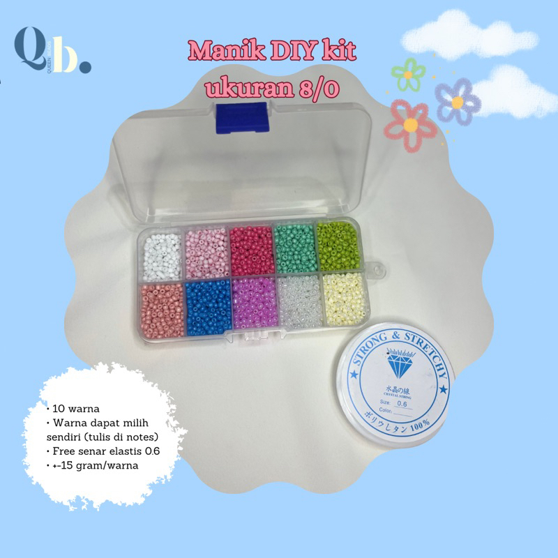 box manik pasir jepang DIY kit ukuran 8/0 [free senar elastis 6.0]