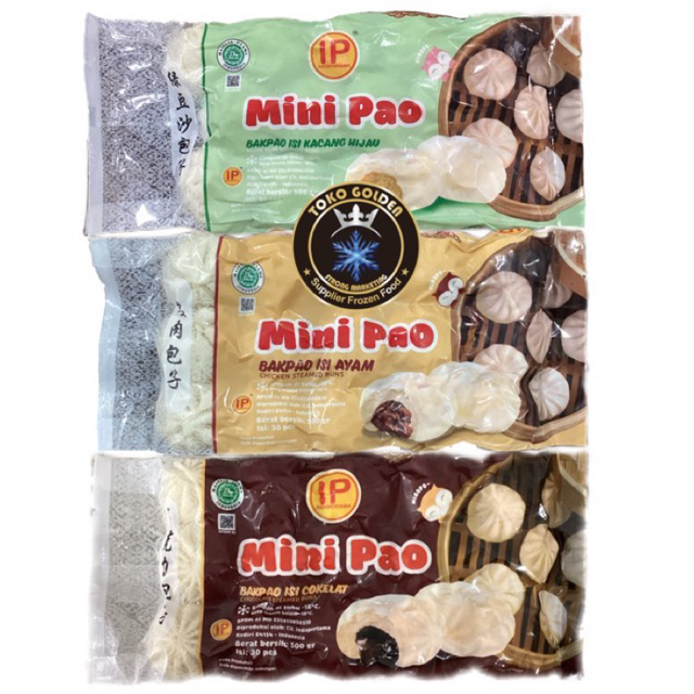 

IP minipao variant 500gr 30s / bapao mini / bakpao / minipao coklat ,kacang hijau , ayam